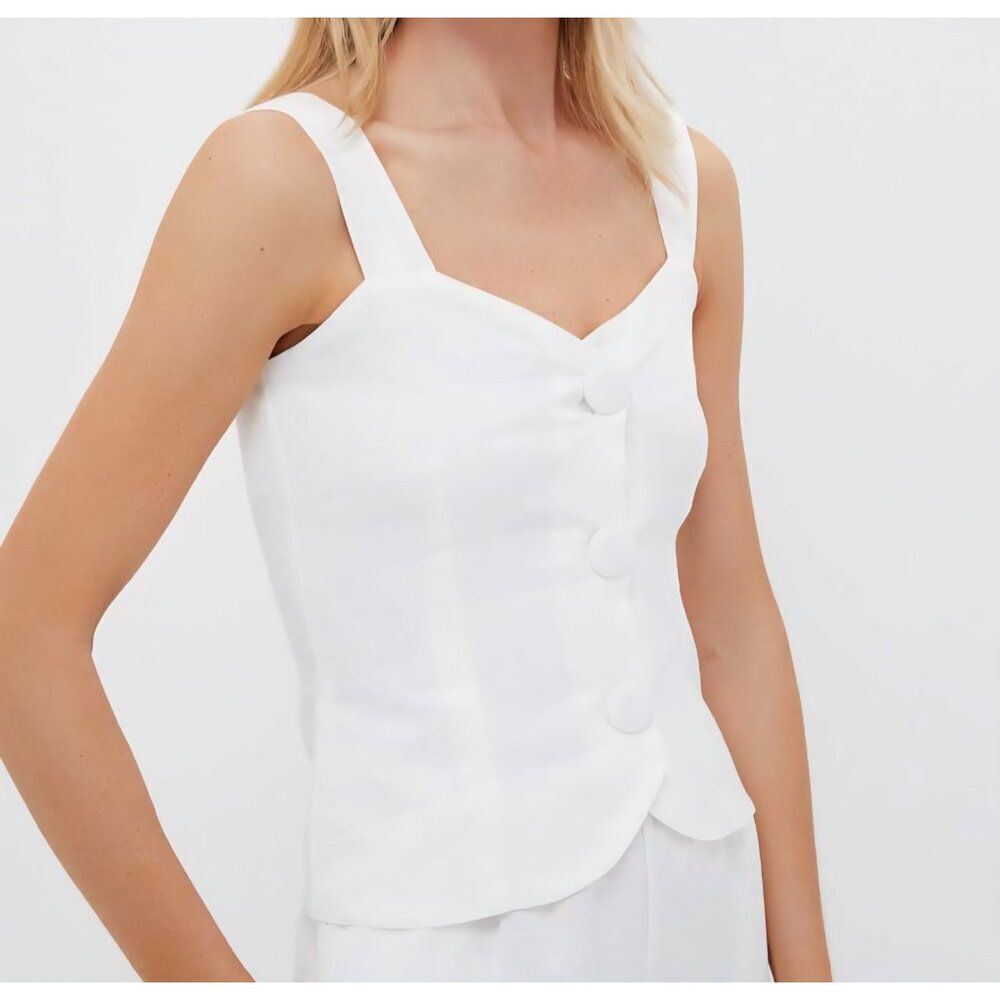 New DESTREE - M Dora White Textured Strap Women's Top $400‎